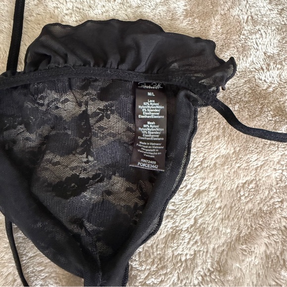 Rene rofe Elegant Black Lace Bralette Size M/L - Picture 3 of 3